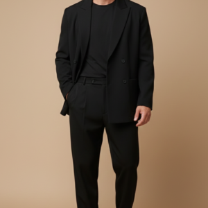 Stylish Slim Fit Black Suit for Men