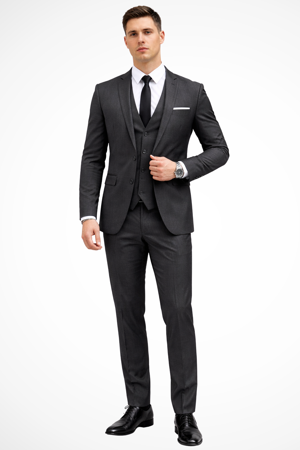 Dominic | Men Slim Fit Notch Lapel 3 Piece