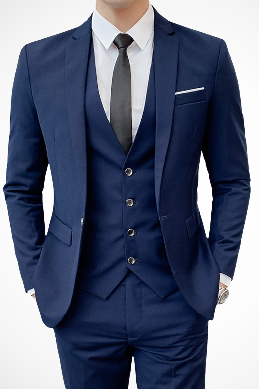 Dominic | Men Slim Fit Notch Lapel 3 Piece