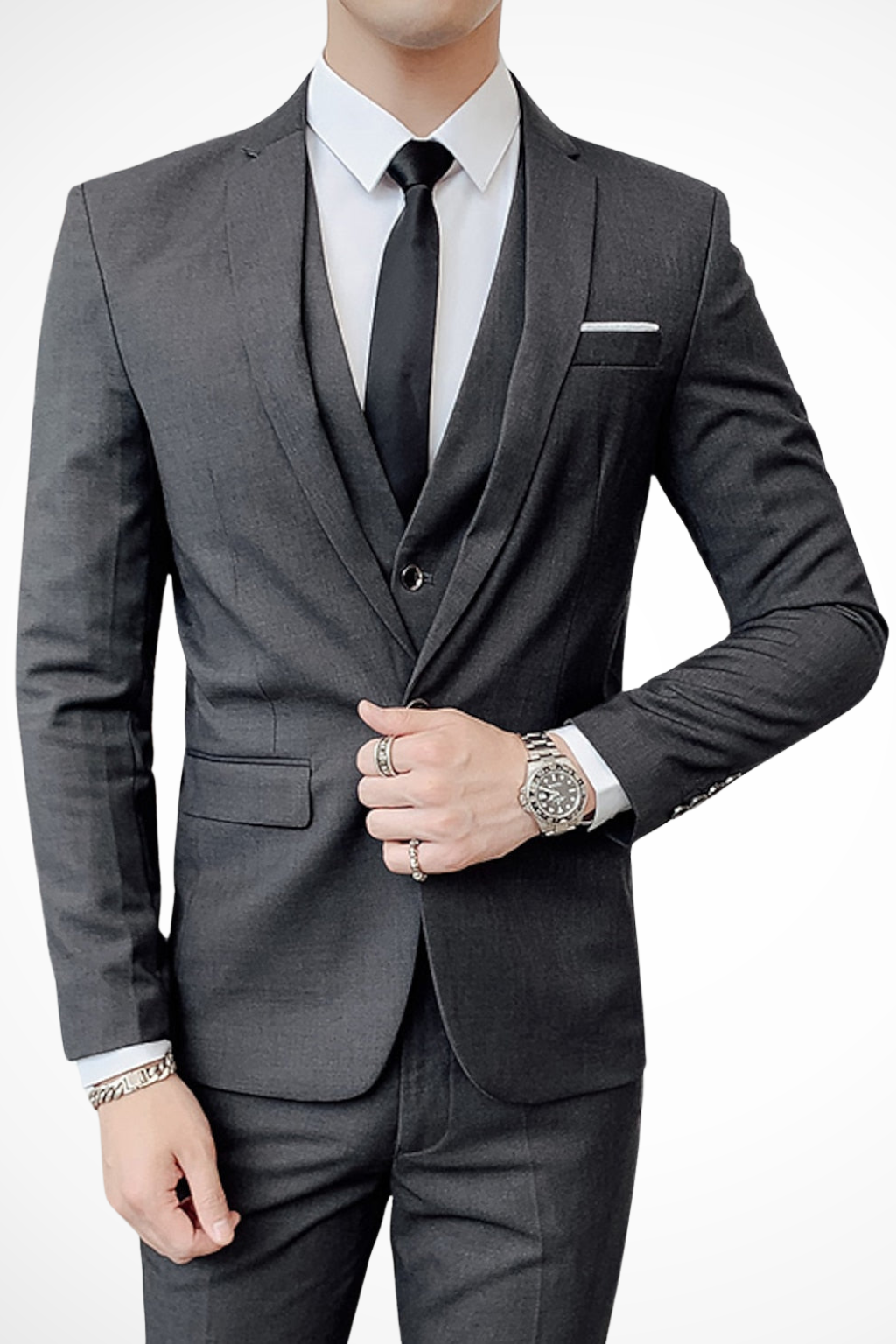 Dominic | Men Slim Fit Notch Lapel 3 Piece