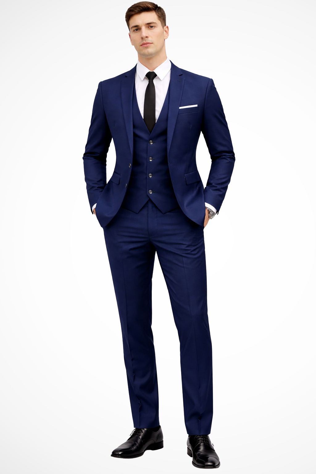 Dominic | Men Slim Fit Notch Lapel 3 Piece