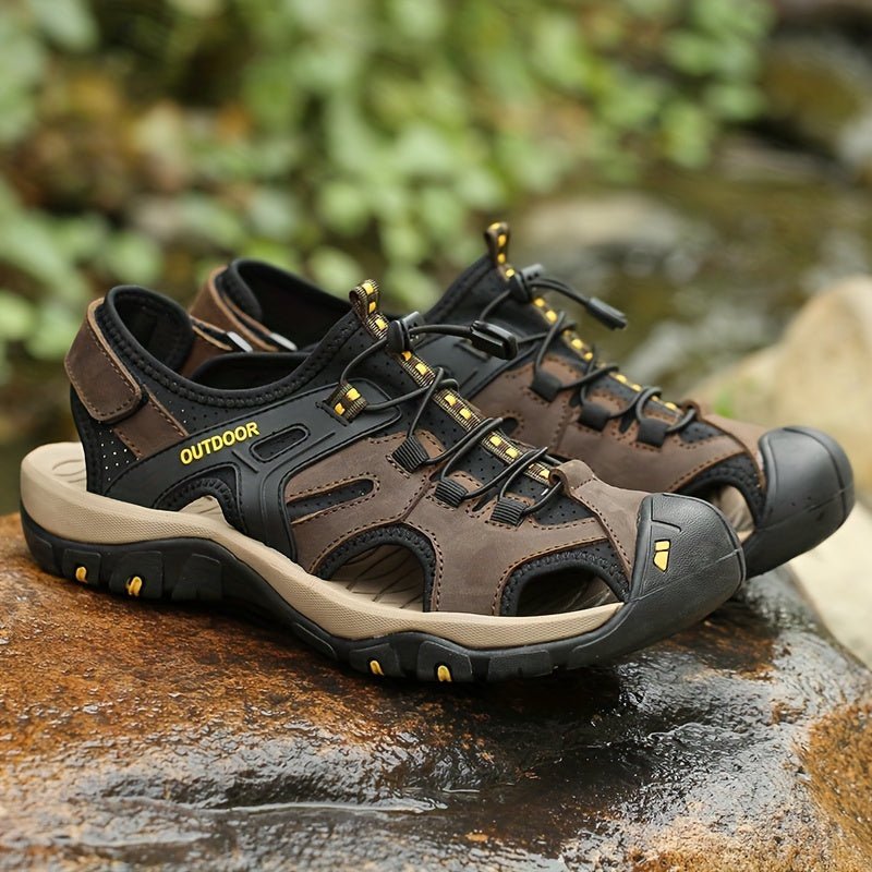 Adjustable Closed-Toe Hiking Sandals for Men
